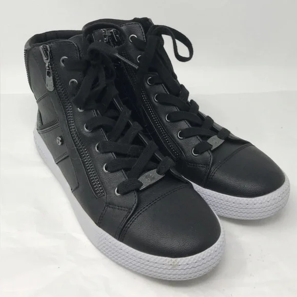 GUESS Women’s black high top sneakers. Size 8. Excellent condition - Picture 3 of 11